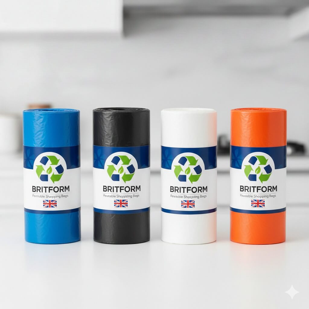 Box of industrial bin liners