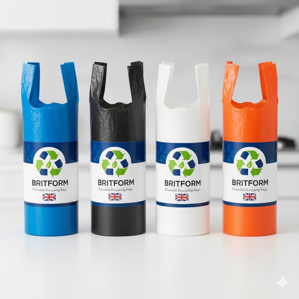 White plastic carrier bags